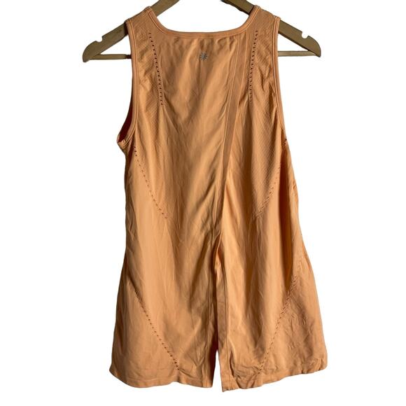 Athleta Foothill Peach Orange Seamless Split Back Athletic Tank Top Size S - Picture 7 of 8